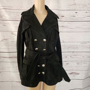 NOI Firenze Black Leather Jacket 44